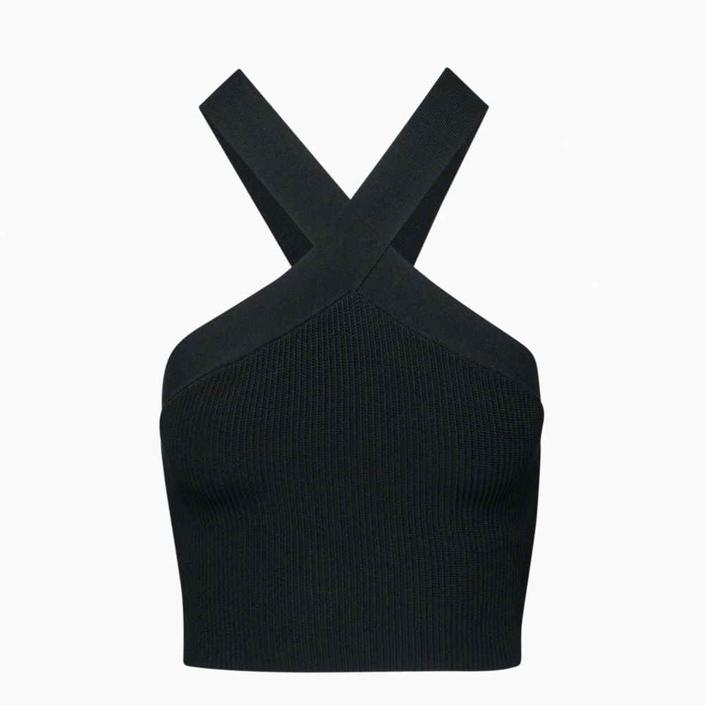 Babaton Sculpt Knit Criss Cross Cropped Tank